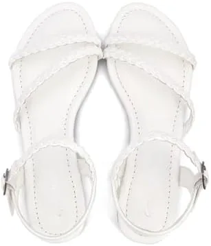 greatonu womens flat sandals summer braided slip on gladiator sandals open toe strappy slingback shoes white size 95
